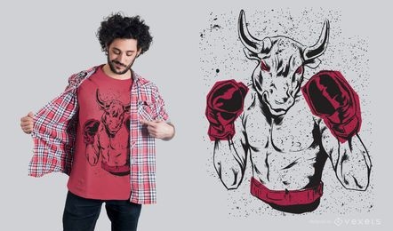 Design de camisetas Bull Boxer