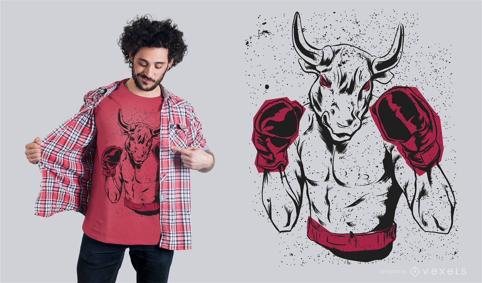 Bull Boxer T-shirt Design