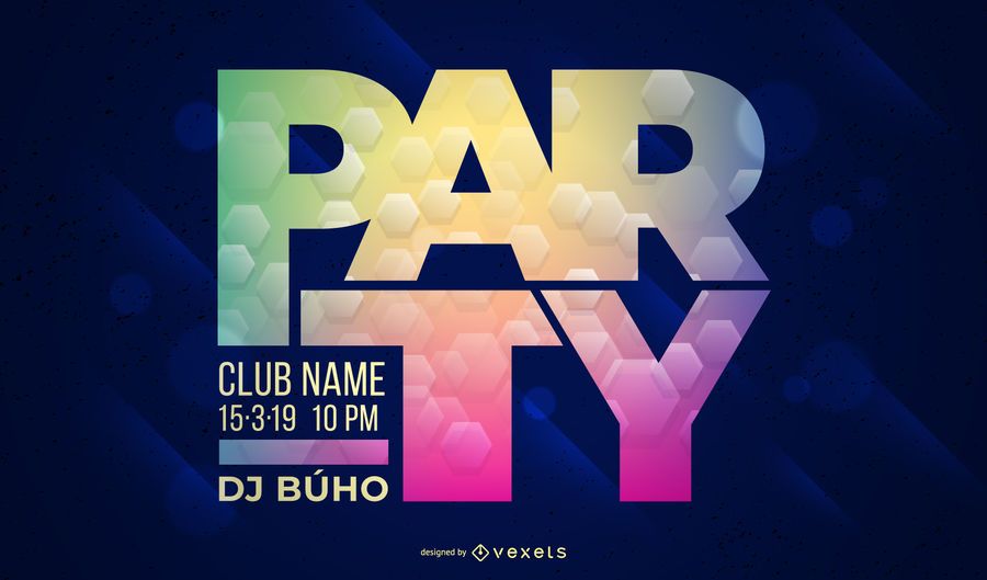 Club Party Poster Design Club Party Poster Design