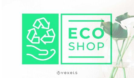 Eco shop logo design Eco shop logo design