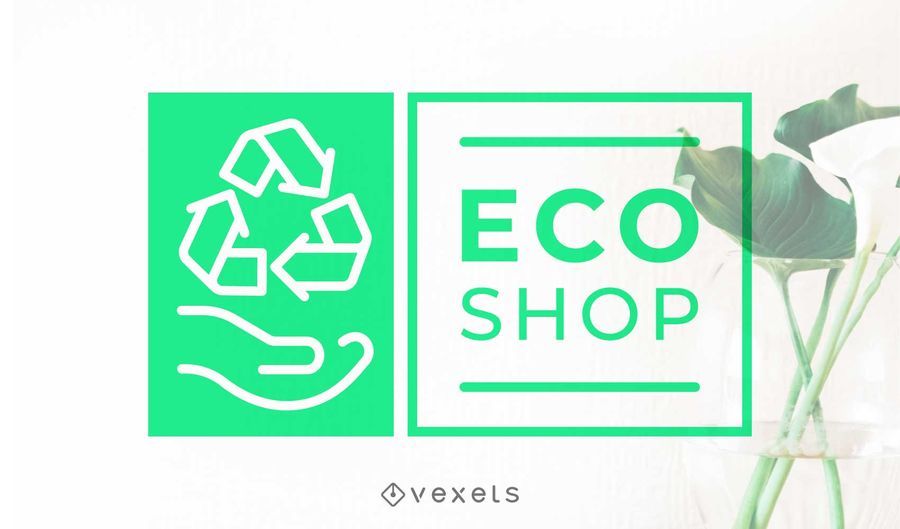 Eco shop logo design Eco shop logo design