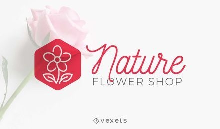 Diseño de logotipo de tienda de flores de naturaleza