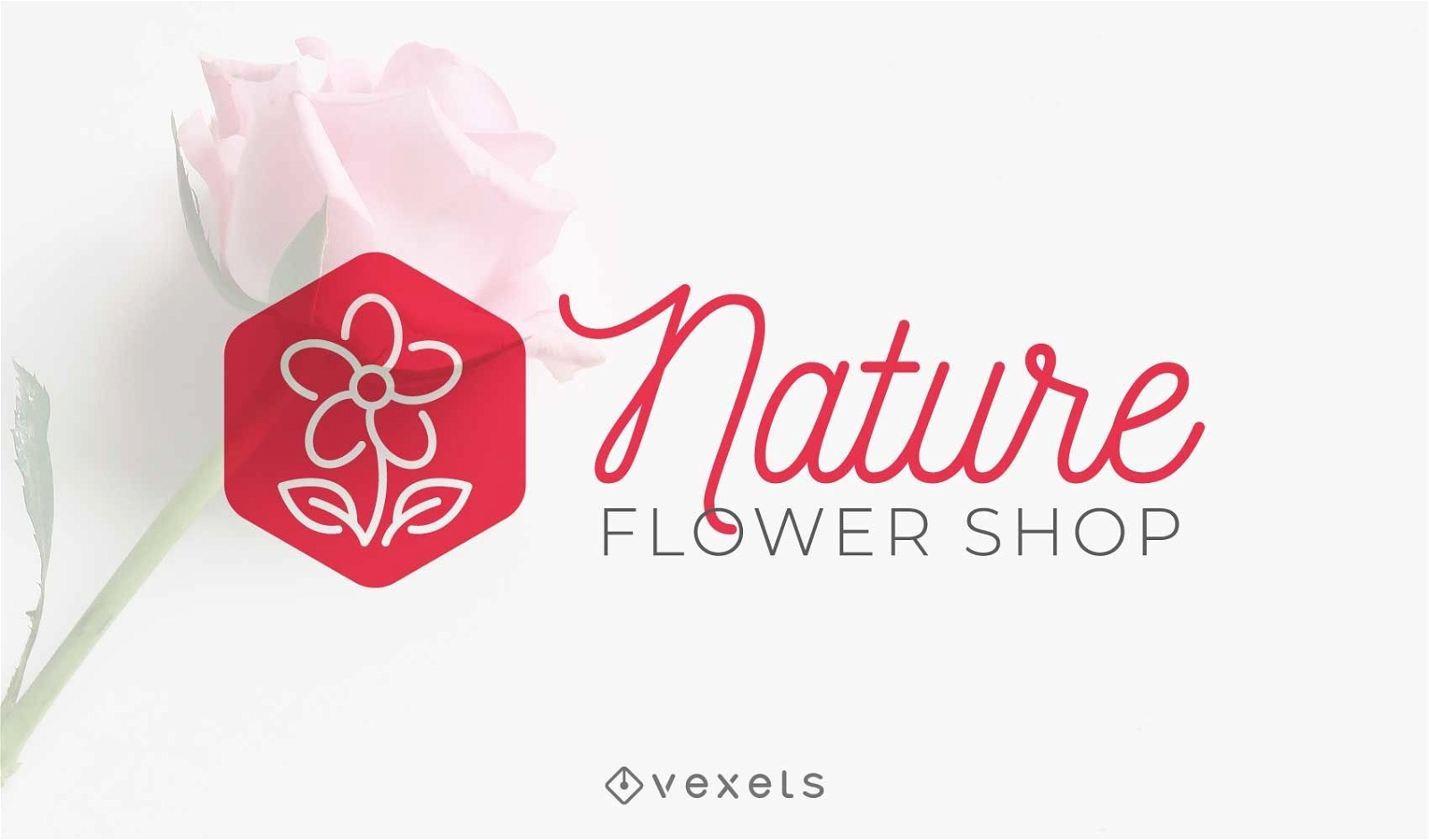 Design de logotipo da loja de flores da natureza