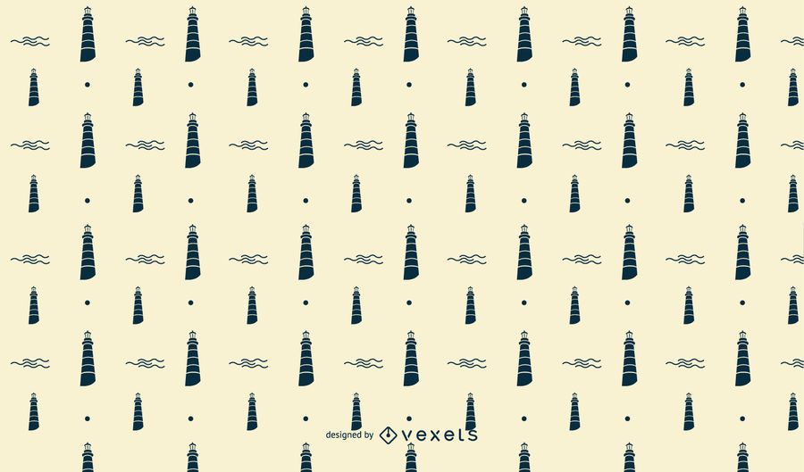 Seamless Nautical Lighthouse Pattern Seamless Nautical Lighthouse Pattern