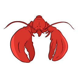 Ilustración de garra de langosta de antena Diseño PNG