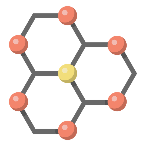 Atom carbon lattice illustration PNG Design
