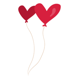 Balloon heart pair illustration PNG Design