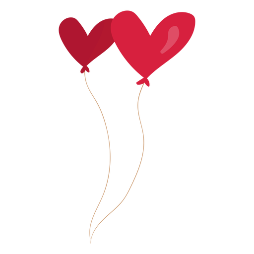 Ilustración de pareja de corazón de globo Transparent PNG Ilustración de pareja de corazón de globo Transparent PNG