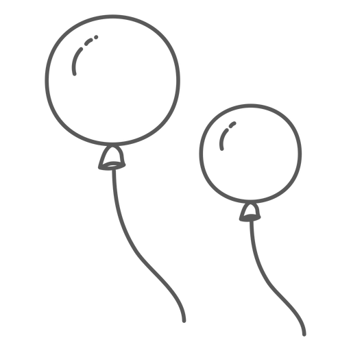 Doodle de par de corda de bal?o Desenho PNG