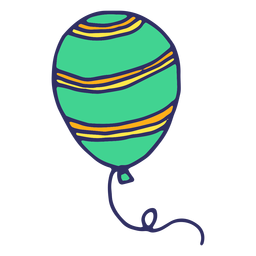Faixa de corda de balão plana Desenho PNG