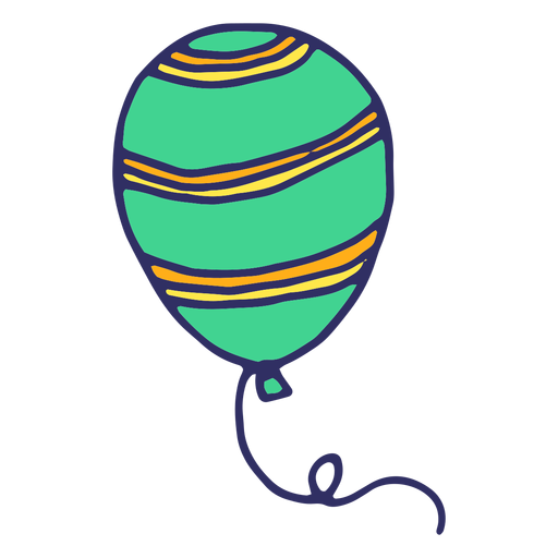 Ballonschnurstreifen flach PNG-Design