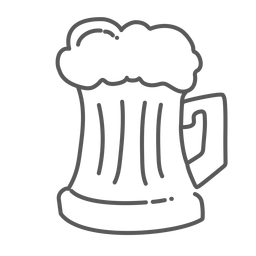 Beer Mug Doodle PNG & SVG Design For T-Shirts