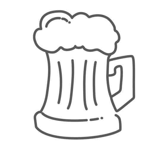 Beer mug doodle PNG Design