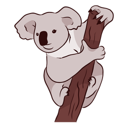 Ilustração em forma de orelha de coala e nariz Desenho PNG