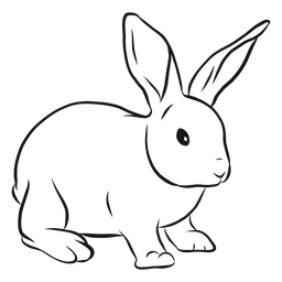 Hasen-Mündungsohrskizze PNG-Design