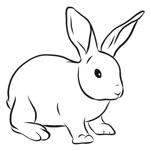 Boceto de oreja de hocico de conejo de conejito Diseño PNG