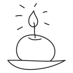 Curso de doodle de vela Desenho PNG