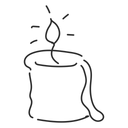 Candle sketch stroke PNG Design