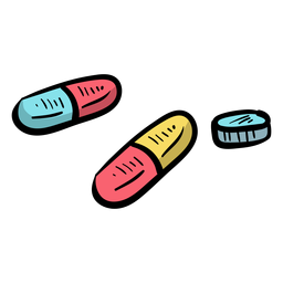Capsule flat PNG Design