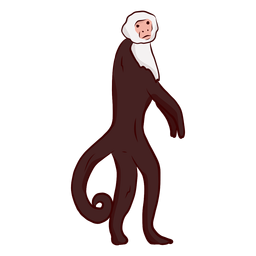 Kapuzineraffenschwanzbeinillustration PNG-Design