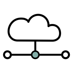 Traço do ícone de propagação de nuvem Desenho PNG