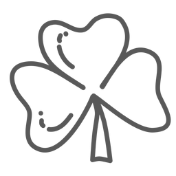 Clover leaf doodle PNG Design