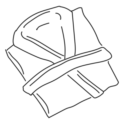 Dressing gown collar girdle sketch PNG Design