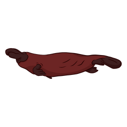 Duckbill platypus beak leg swimming illustration PNG Design