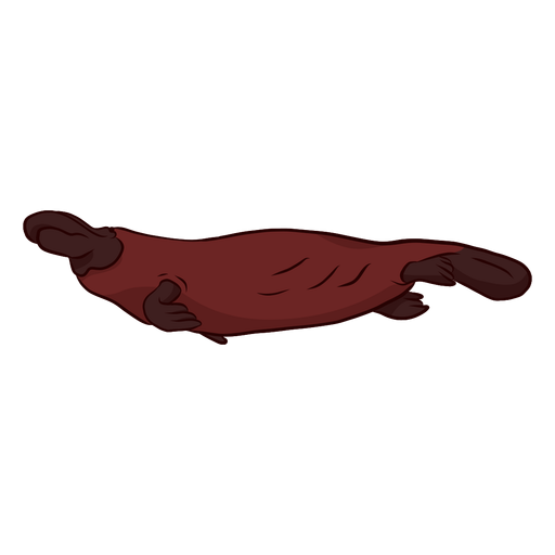 Duckbill platypus beak leg swimming illustration PNG Design