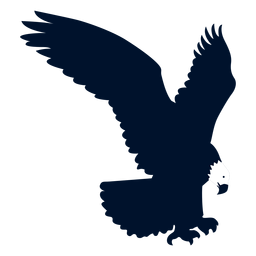 Silueta de ala de pico de águila Diseño PNG