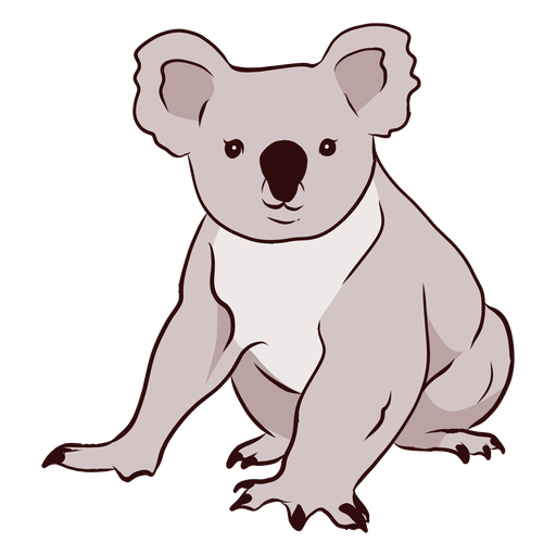 Ilustraci?n de nariz de pierna de koala de oreja Diseño PNG