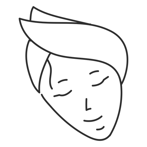 Face headband sketch stroke PNG Design