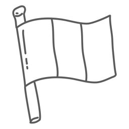 Flag banner doodle PNG Design