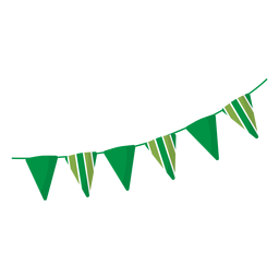 Flag Garland Stripe Flat PNG & SVG Design For T-Shirts