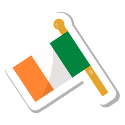 Bandera de Irlanda pegatina Transparent PNG
