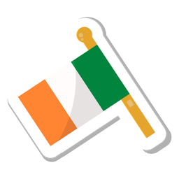 Flag ireland sticker PNG Design