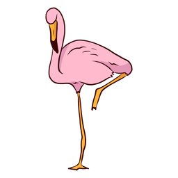 Ilustración de pico de flamenco Diseño PNG