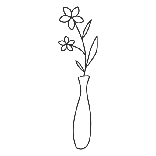 Flower vase doodle sketch