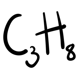 Formel Propan drei acht PNG-Design