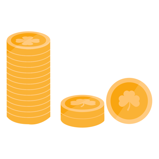 Moneda de oro trébol plana Transparent PNG Moneda de oro trébol plana Transparent PNG