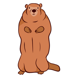 Ilustración de piel de cola de hocico de marmota de cerdo de tierra Diseño PNG