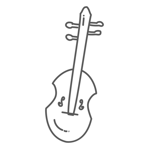 Guitar mandoline doodle PNG Design