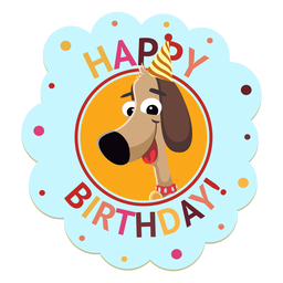 Ilustração de adesivo de boné panda feliz aniversário Desenho PNG