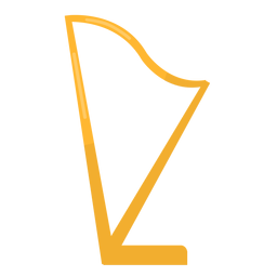 Cadena de arpa plana Diseño PNG