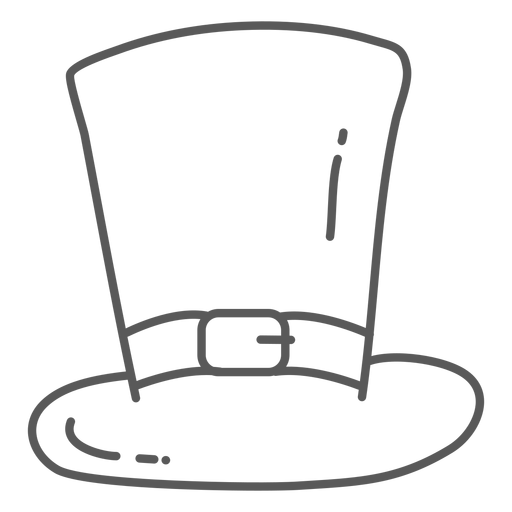 Doodle de correa de sombrero Diseño PNG