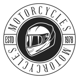 Helmet text motocycle circle badge PNG Design