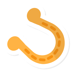 Adesivo de ferradura de sorte Desenho PNG