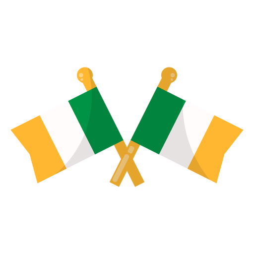 Bandera de irlanda plana Diseño PNG