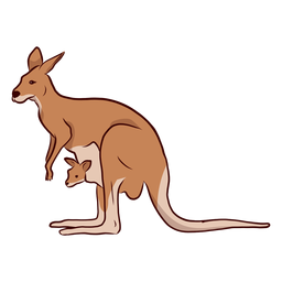 Ilustração de canguru bebê canguru orelha cauda cauda Desenho PNG