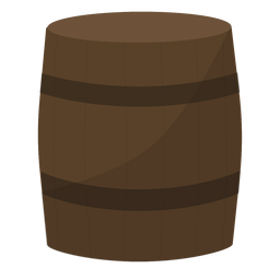 Fass flach PNG-Design